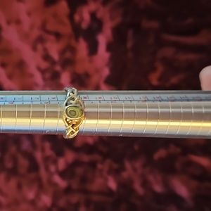 Sterling silver ring with green stone